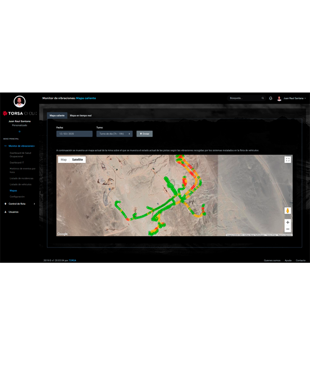 Sistema de monitoreo de exposición a vibraciones